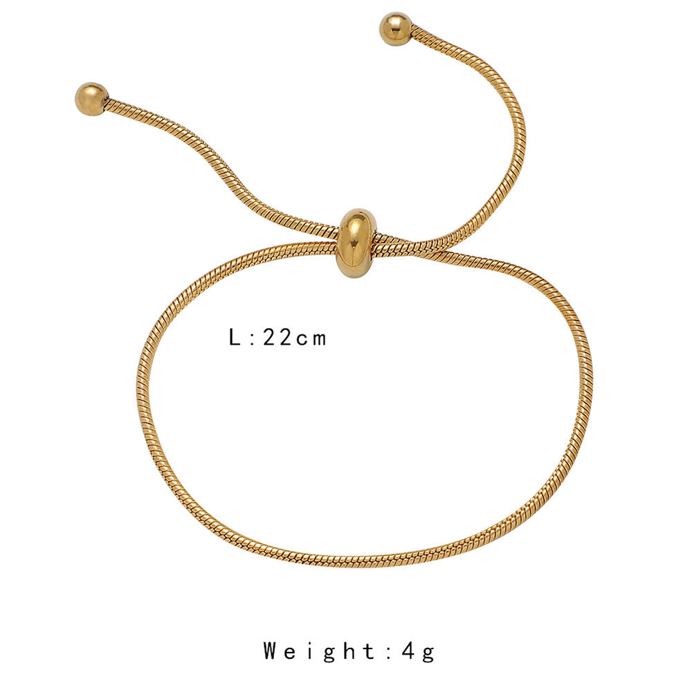 Can Pull The Snake Bone Stainless Steel Bracelet Three-dimensional