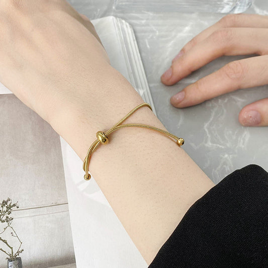 Can Pull The Snake Bone Stainless Steel Bracelet Three-dimensional